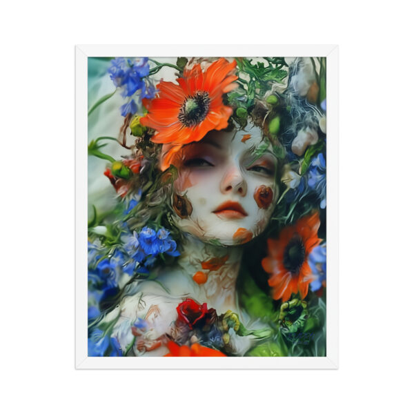 “Blütengesicht” – Gerahmtes Poster