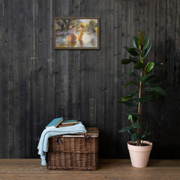 “Tanz im Fluss” – Leinwanddruck gerahmt