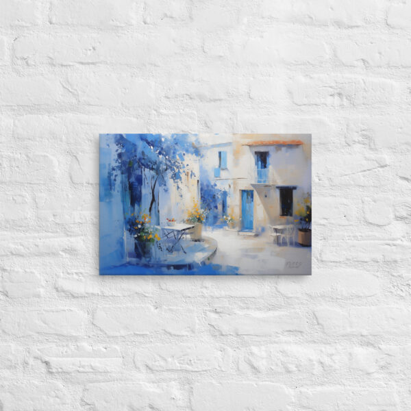 “Blauer Patio” – Leinwanddruck