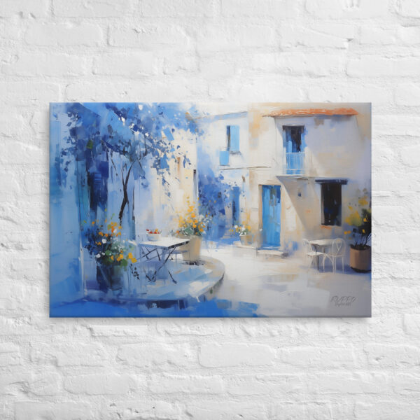 “Blauer Patio” – Leinwanddruck