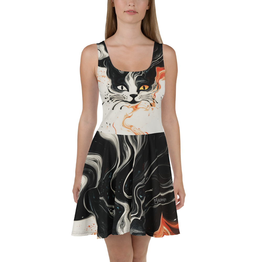 Firecat-Skaterkleid von RUPPOdesign – figurbetont, feurig, federleicht.