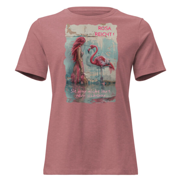 “ROSA REICHT” – Lockeres Damen-T-Shirt | Bella + Canvas 6400