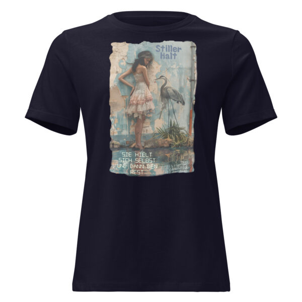“STILLER HALT” – Lockeres Damen-T-Shirt | Bella + Canvas 6400