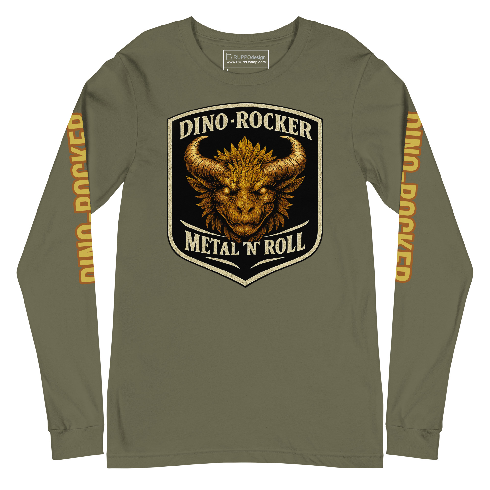 DINO-Rocker Unisex Longsleeve mit kraftvollem Dino-Motiv. Leicht, bequem und vielseitig kombinierbar.