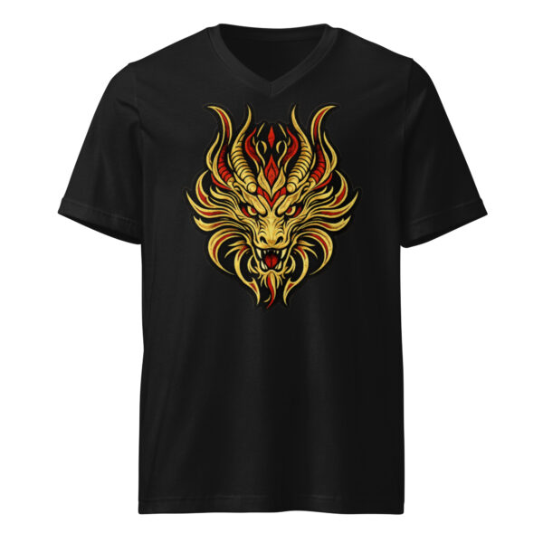 “Dragon” – Unisex-T-Shirt mit V-Ausschnitt