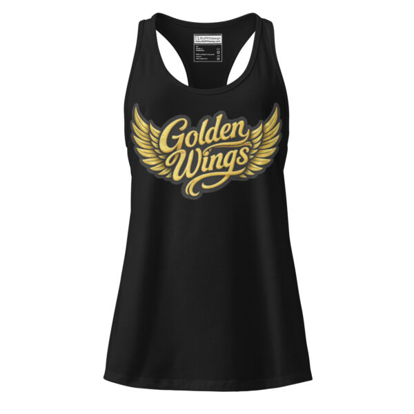 “Golden Wings” Ideales Racerback-Tanktop für Damen