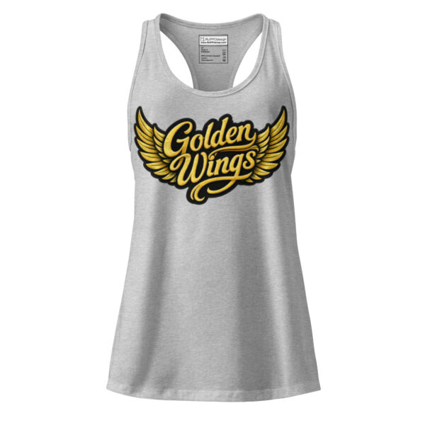 “Golden Wings” Ideales Racerback-Tanktop für Damen