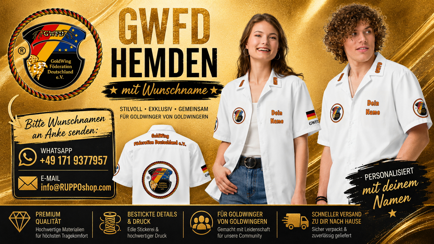 GWFD Hemden mit Wunschname