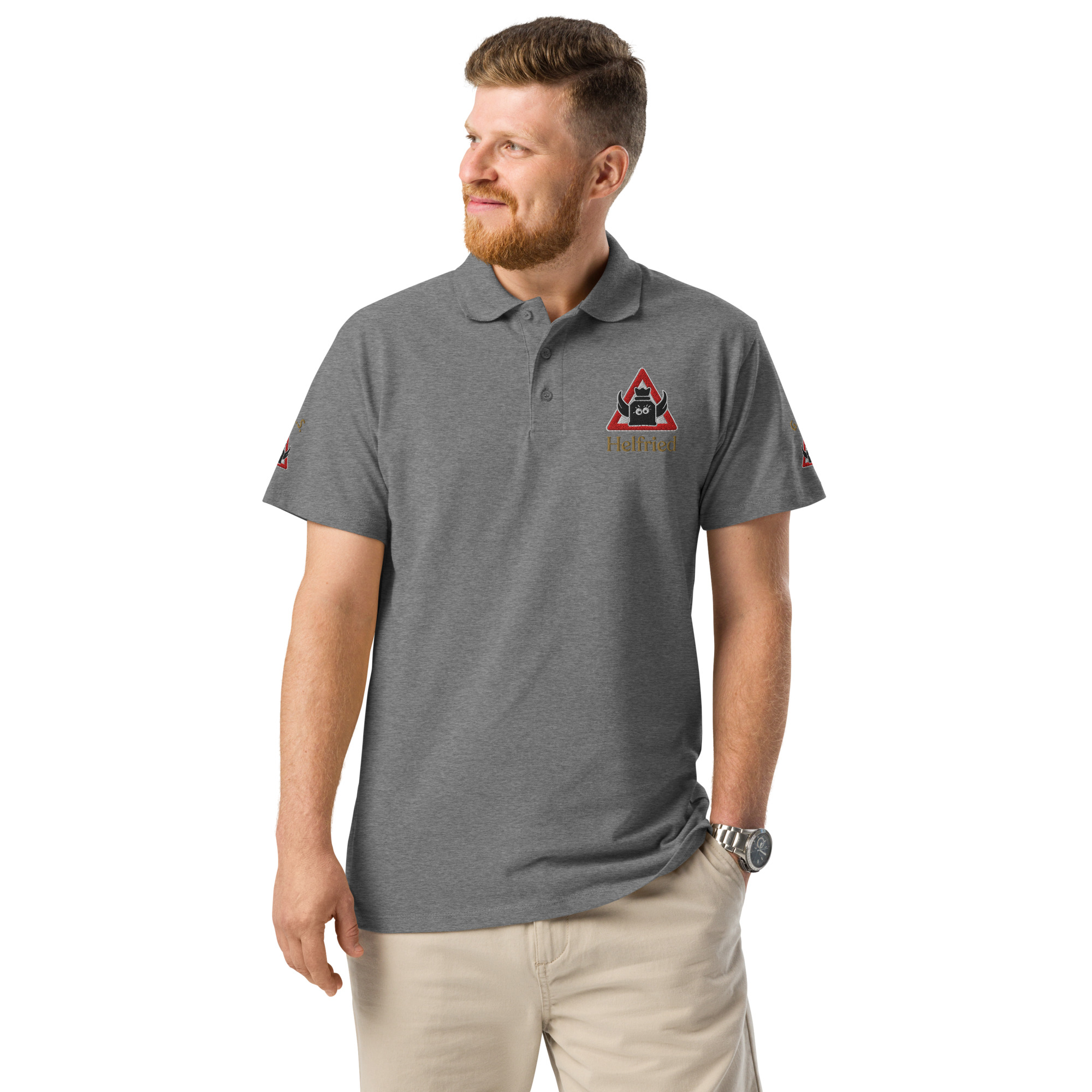 unisex-premium-pique-polo-shirt-grey-melange-front-6a885f9b5ea76.jpg