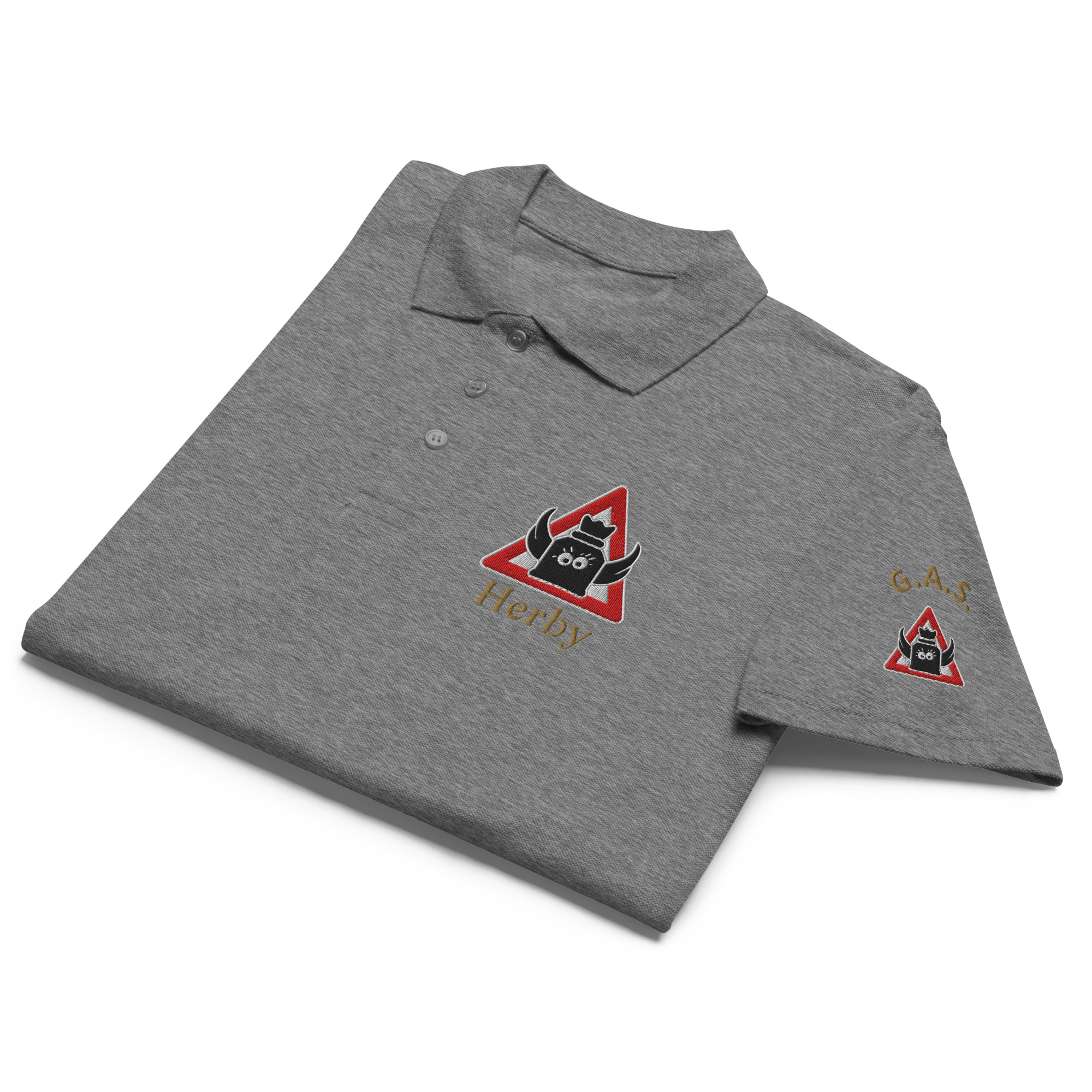 unisex-premium-pique-polo-shirt-grey-melange-front-6a8963f00b45e.jpg